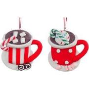 3.25 inch H Clay Dough Coffee Cup Orna X 2. 5x5x10 cm kerstornament