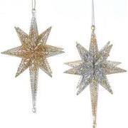 Goud/zilver 3D ster 2A 16 cm ornament