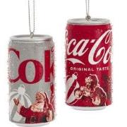 Plastic Coca-Cola santa coke&cola light blik 2A 7,5 cm ornament