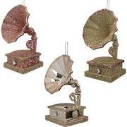 Plastic fonograaf 3A 10 cm ornament