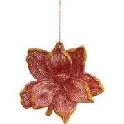 Plastic bloem 10 cm ornament IV