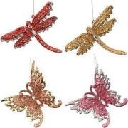 Plastic vlinder, libel 4A 10 cm ornament