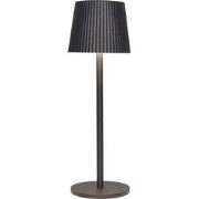 Tafellamp oplaadbaar geribbeld 9x27,5 cm antraciet