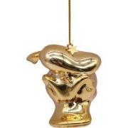 Resin 3D Donald goud hoofd 6 cm ornament