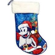 Kerstsok polyester Mickey kerstman pak 45 cm
