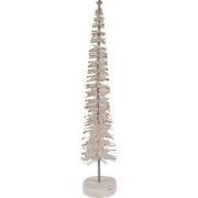 Clayre & Eef Kerstdecoratie Beeld Kerstboom Ø 6x30 cm Beige Hout