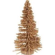Clayre & Eef Kerstdecoratie Beeld Kerstboom Ø 14x25 cm Beige Hout