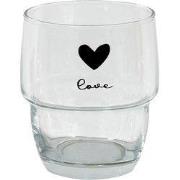Clayre & Eef Waterglas 100 ml Glas Hart