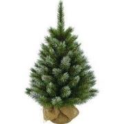 Pittsburgh x-mas tree with burlap green frosted TIPS 79 - h60xd38cm