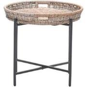 Benidorm bijzettafel - diameter 60xH50 cm -  c.black - natural