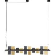 Hanglamp Gemixt Glas - 10-Lichts - 130x20x150cm