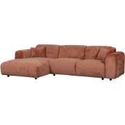 WOOOD Cloud Chaise Longue Bank Links - Chenille - Terra - 80x280x165