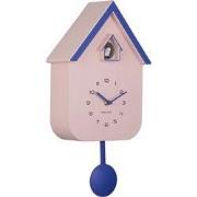 Karlsson - Wandklok Dupla Color Cuckoo - Soft pink & cobalt blue
