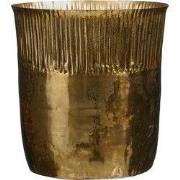 Xavier Flower Pot - H26 x Ø25 cm - Iron - Gold