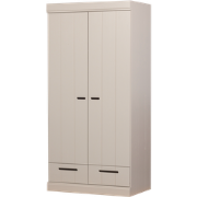 WOOOD Connect Kledingkast 2-Deurs met lade - Grenen - Dust - 195x94x53