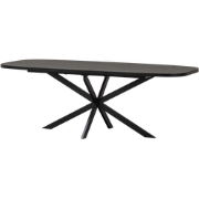 WOOOD Arros Eettafel Uitschuifbaar - Zwart - 75x180/220x90