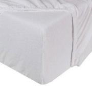 DoubleDry Molton Hoeslaken - Matrasbeschermer 160x200 cm - Badstof Str...