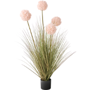 SNOWBALL BUSH - Kunstplant - Groen/Roze - 120 cm - Synthetisch