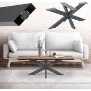 ML-Design Tafelpoten X-Design, antraciet, 98x58x43 cm, gemaakt van met...