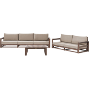 TIMOR II - Loungeset 5-zits - Taupe - FSCÂ® acaciahout
