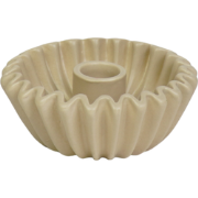 Pleated Candle Holder - Sand-  12x12x4,5 cm