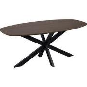 QUVIO Eettafel Sofia - Deens ovaal - 180x90 cm - FSC - Walnoot bruin