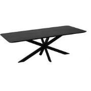 QUVIO Eettafel Sofia - Rechthoekig - FSC® - 220x110 cm - Zwart