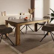 Meubella - Rogan - Eetkamertafel - Zwart - 180x90x75 cm