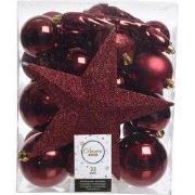 Kerstboomversiering Mix 33 st. - Ossenbloed