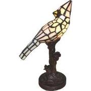 Lumilamp Tiffany Tafellamp Vogel 15x12x33 cm Beige Kunststof