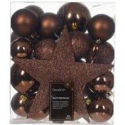 Kerstbal kunststof d8 cm esprss 33st kerst