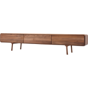 Fawn lowboard 3 drawers houten tv meubel walnut - 220 x 45 cm