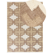 KONURTAY - Laagpolig vloerkleed - Lichtbeige - 160 x 230 cm - Jute