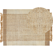 DEDEMLI - Modern vloerkleed - Lichtbeige - 160 x 230 cm - Jute