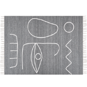 YAVU - Vloerkleed - Grijs - 140 x 200 cm - Polyester