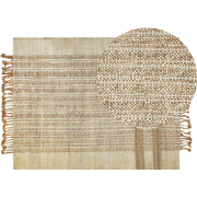 ORTAOBA - Modern vloerkleed - Lichtbeige - 140 x 200 cm - Jute