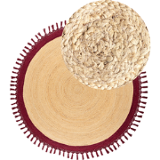 MARTS - Vloerkleed - Donkerrood - 200 cm - Jute