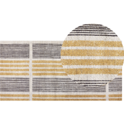 KATRA - Laagpolig vloerkleed - Geel - 80 x 150 cm - Katoen