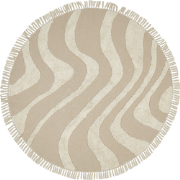ARTMAK - Vloerkleed - Lichtbeige -  140 cm - Katoen