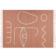 YAVU - Modern vloerkleed - Lichtrood - 140 x 200 cm - Polyester