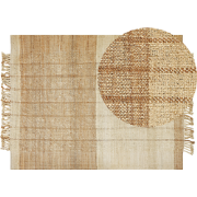 KARKIN - Modern vloerkleed - Lichtbeige - 160 x 230 cm - Jute