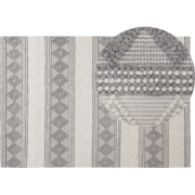 BOZOVA - Laagpolig vloerkleed - Lichtbeige - 140 x 200 cm - Wol