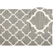 YALOVA - Laagpolig vloerkleed - Grijs - 160 x 230 cm - Wol