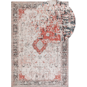 ATTERA - Laagpolig vloerkleed - Rood - 160 x 230 cm - Katoen