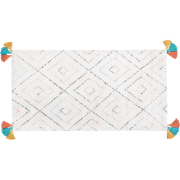 KARTAL  - Shaggy vloerkleed - Wit - 80 x 150 cm - Katoen