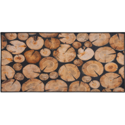KARDERE - Laagpolig vloerkleed - Lichtbruin - 80 x 150 cm - Polyester