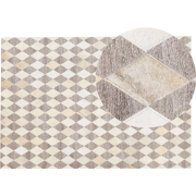 SESLICE - Patchwork vloerkleed - Beige - 140 x 200 cm - Jacquard