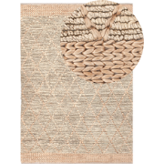 TELLIKAYA - Loper vloerkleed - Groen/Beige - 160 x 230 cm - Jute