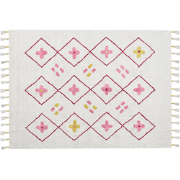 CAVUS - Laagpolig vloerkleed - Wit - 160 x 230 cm - Katoen