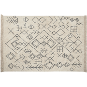 SOMEK - Laagpolig vloerkleed - Beige - 160 x 230 cm - Katoen